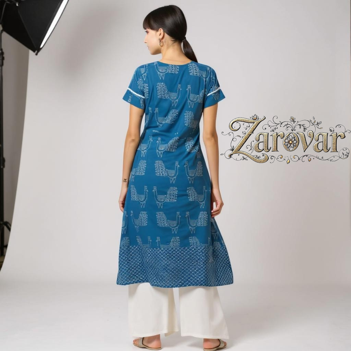 Printed A-line Kurta with Pocket