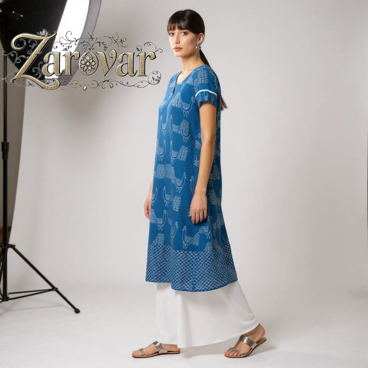 Printed A-line Kurta with Pocket