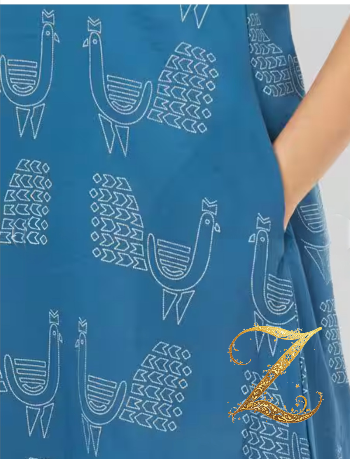 Printed A-line Kurta with Pocket