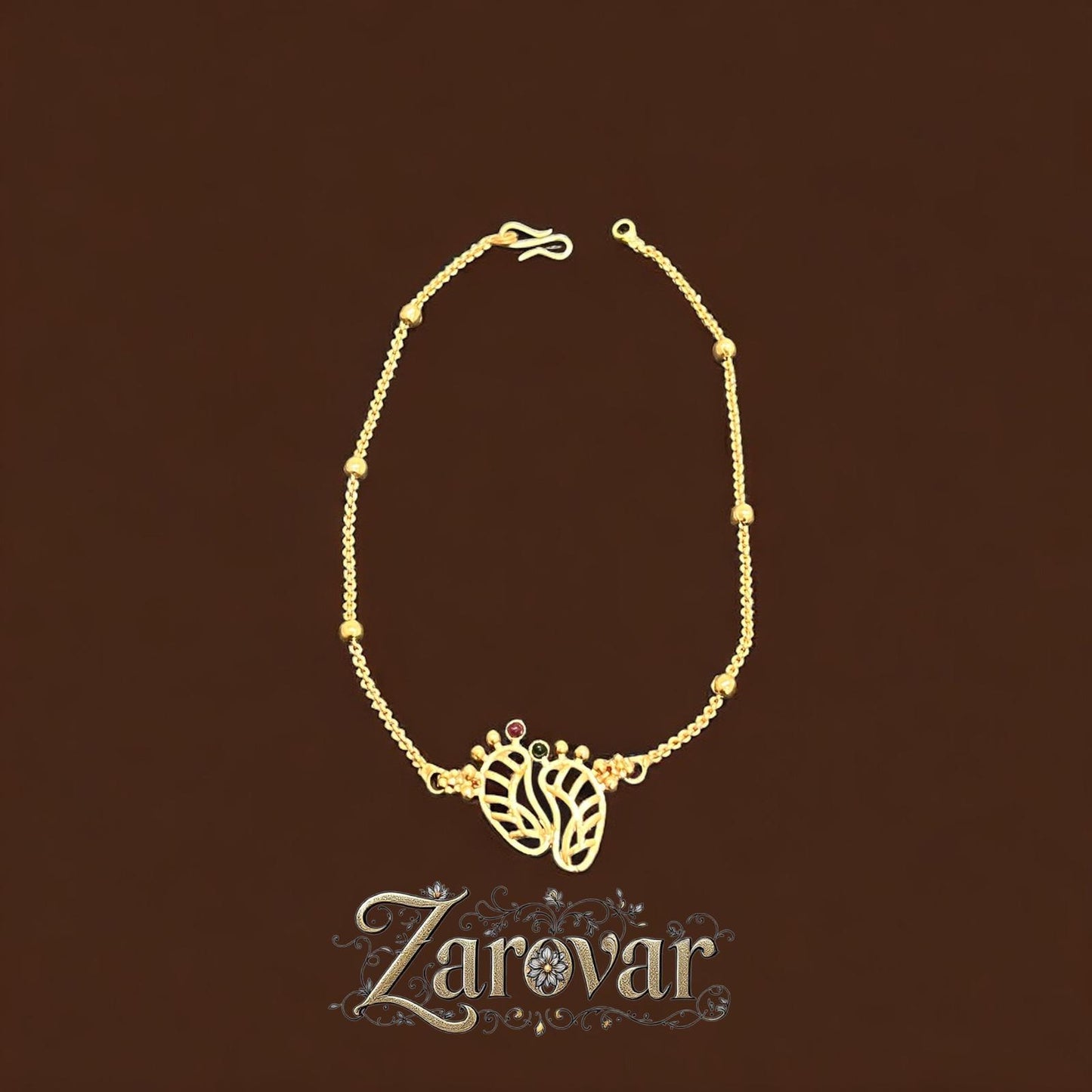 Baby Krishna Feet Kids Choker Necklace – Gold Tone