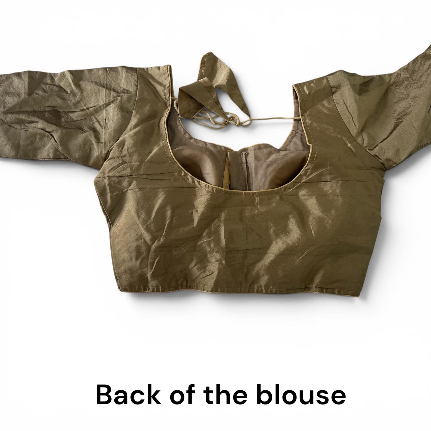 Elegant Gold Silk Saree Blouse