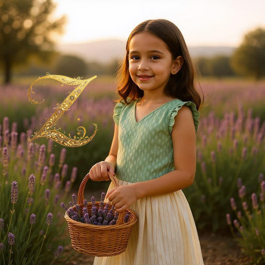 Kids Pattupavada with Pastel Green Brocade Blouse