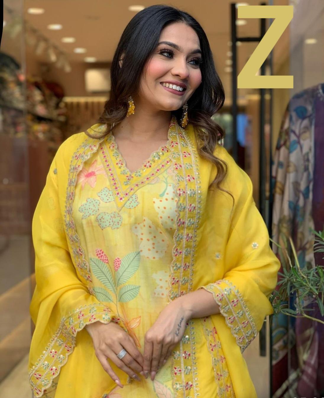 Three Piece Yellow suit set