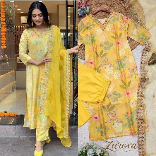 Three Piece Yellow suit set