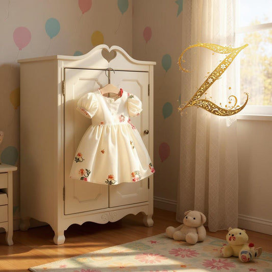Girl's Bubble Sleeves Embroidered Flower Dress