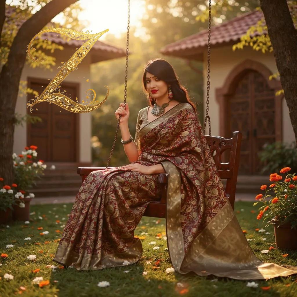 Maroon Woven Banarasi silk Saree