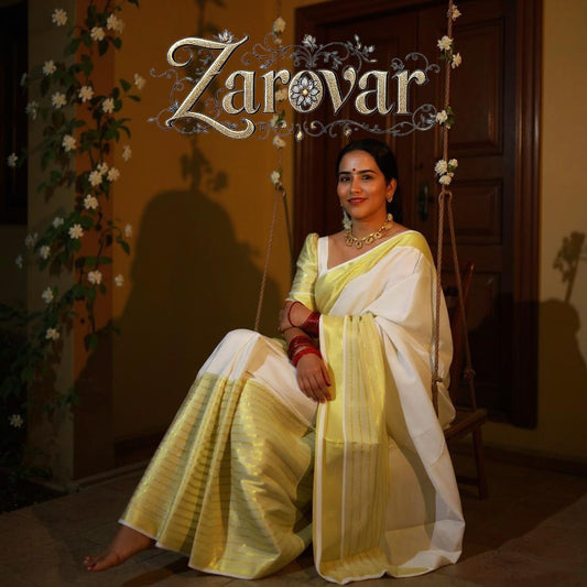 Golden Waves Weave Cotton Saree