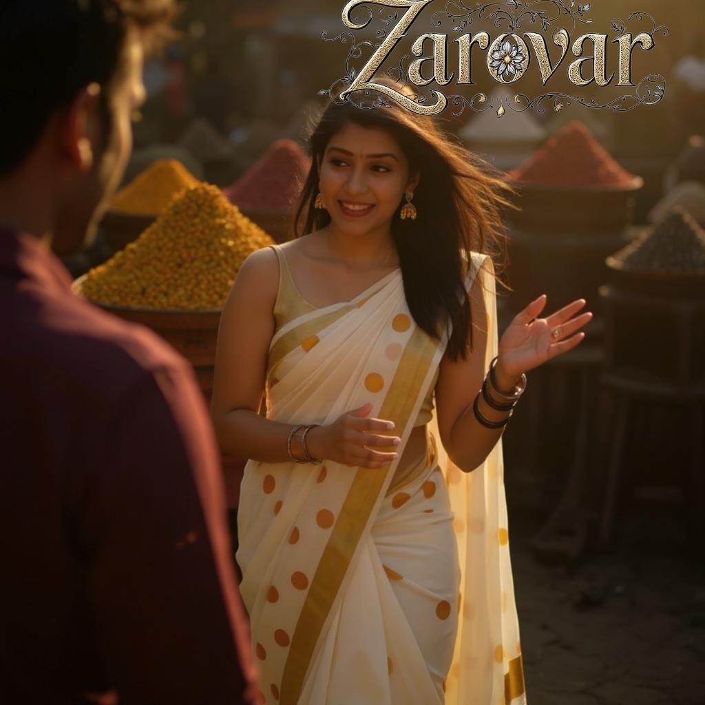 Polka Dotted Cotton Kerala Saree