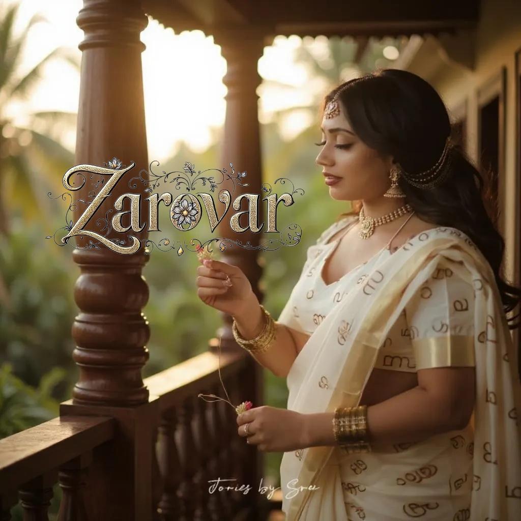 Malayalam Akshara Mala Embroidered Cotton Saree