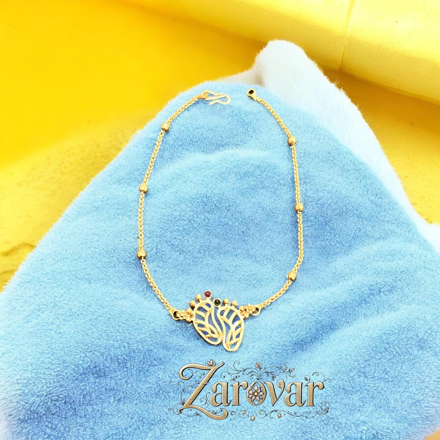 Baby Krishna Feet Kids Choker Necklace – Gold Tone