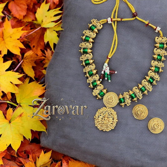 Antique Lakshmi Prabha Temple Jewellery Set