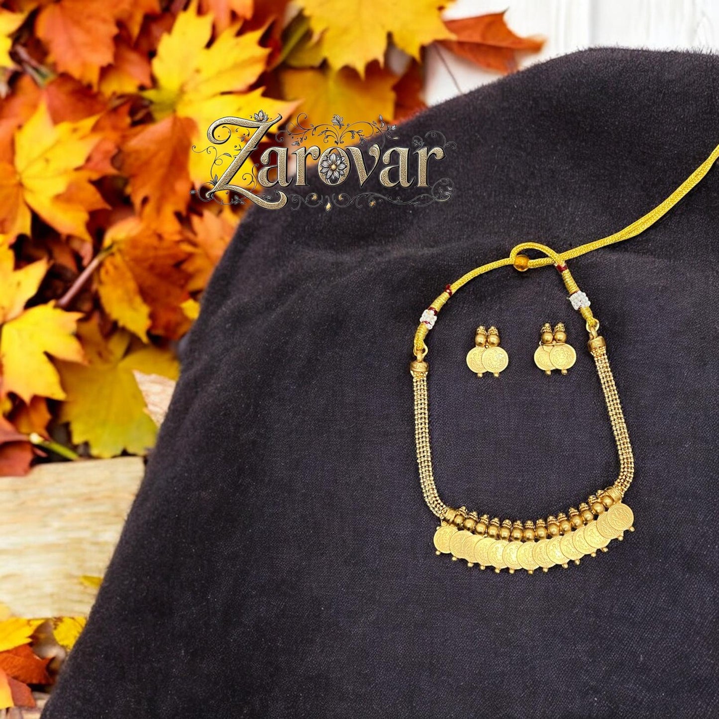 Antique Laxmi Gold Coin Necklace Set