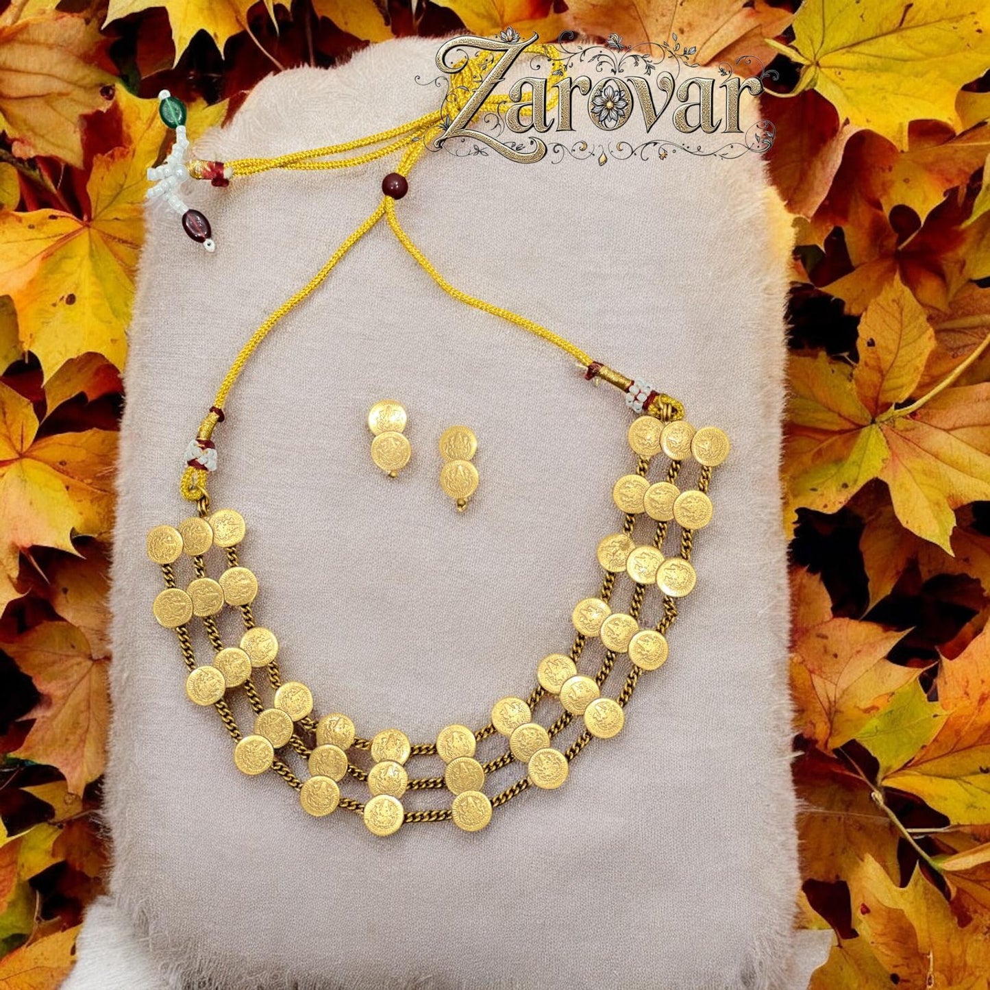 Antique Layered Coin Normal Matte Necklace Set