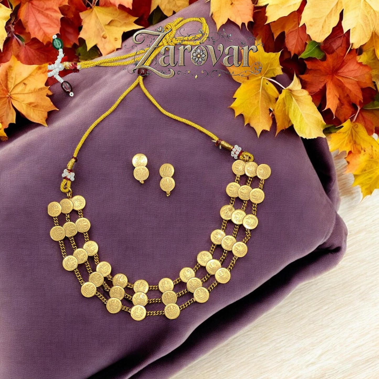 Antique Layered Coin Normal Matte Necklace Set