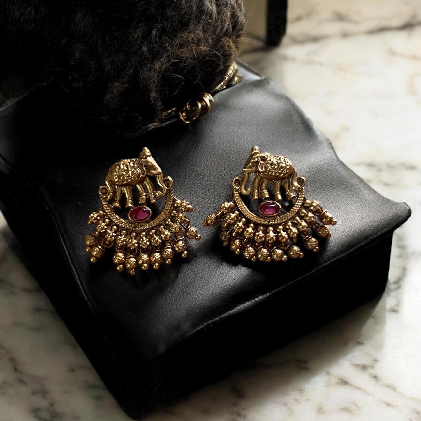 Antique Elephant Design Necklace Set