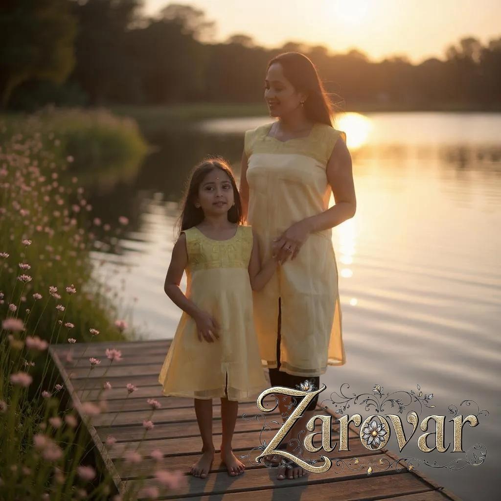 Golden Grace – Mother & Daughter Festive Twinning Set