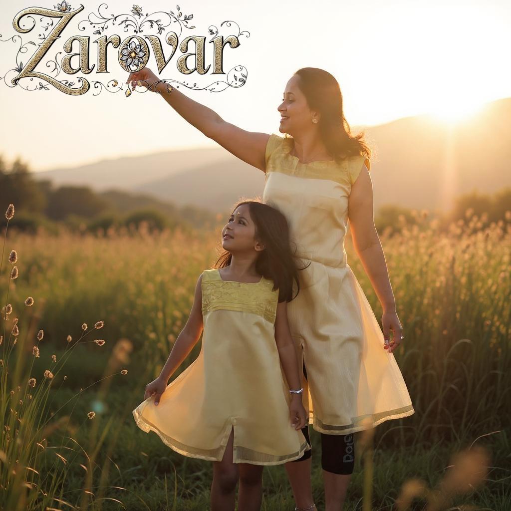 Golden Grace – Mother & Daughter Festive Twinning Set