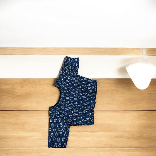 Cotton Indigo Blue  Ready-to-Wear Blouse
