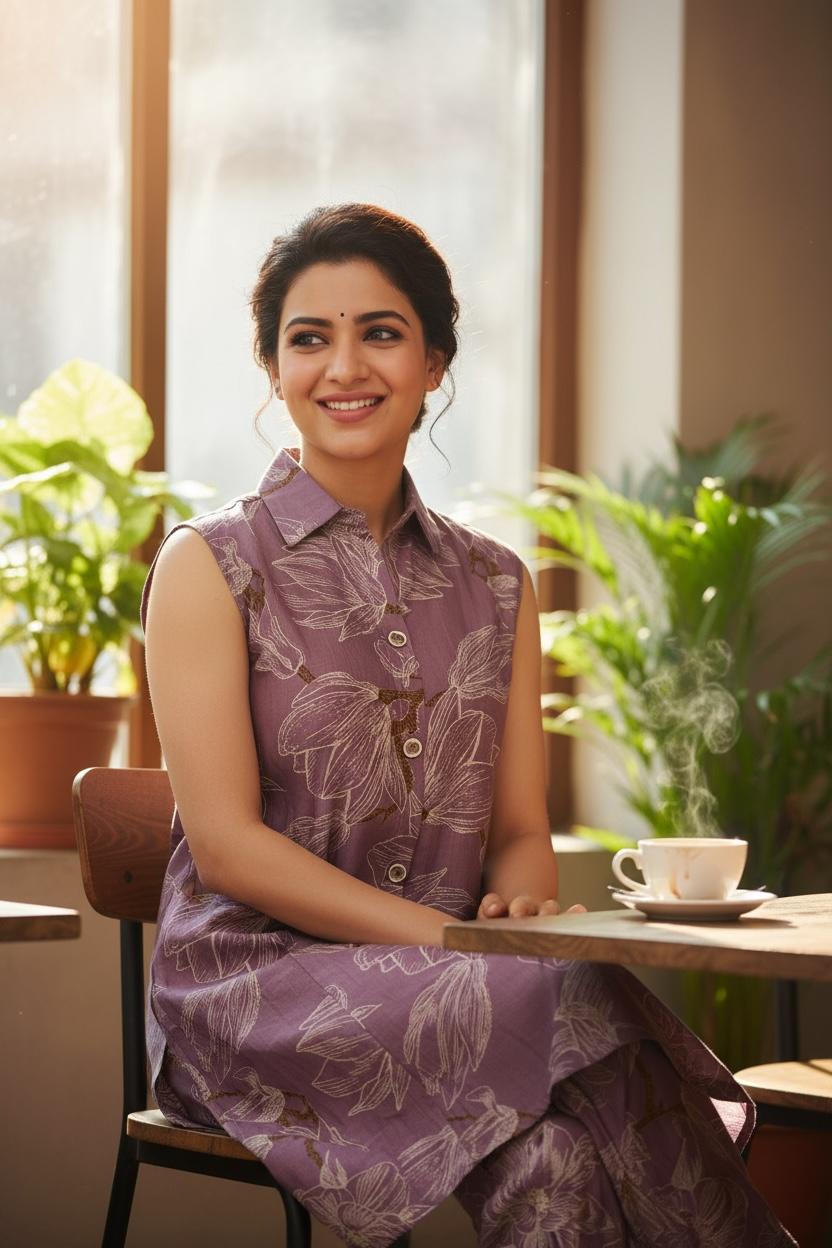 Printed A-line Co-ord Set