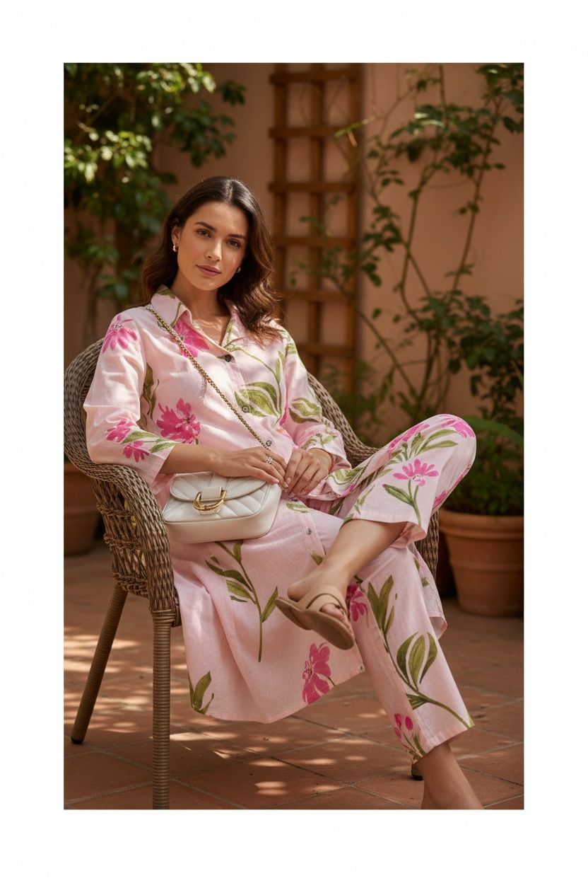 Viscose Rayon Anarkali cord-Set for Women