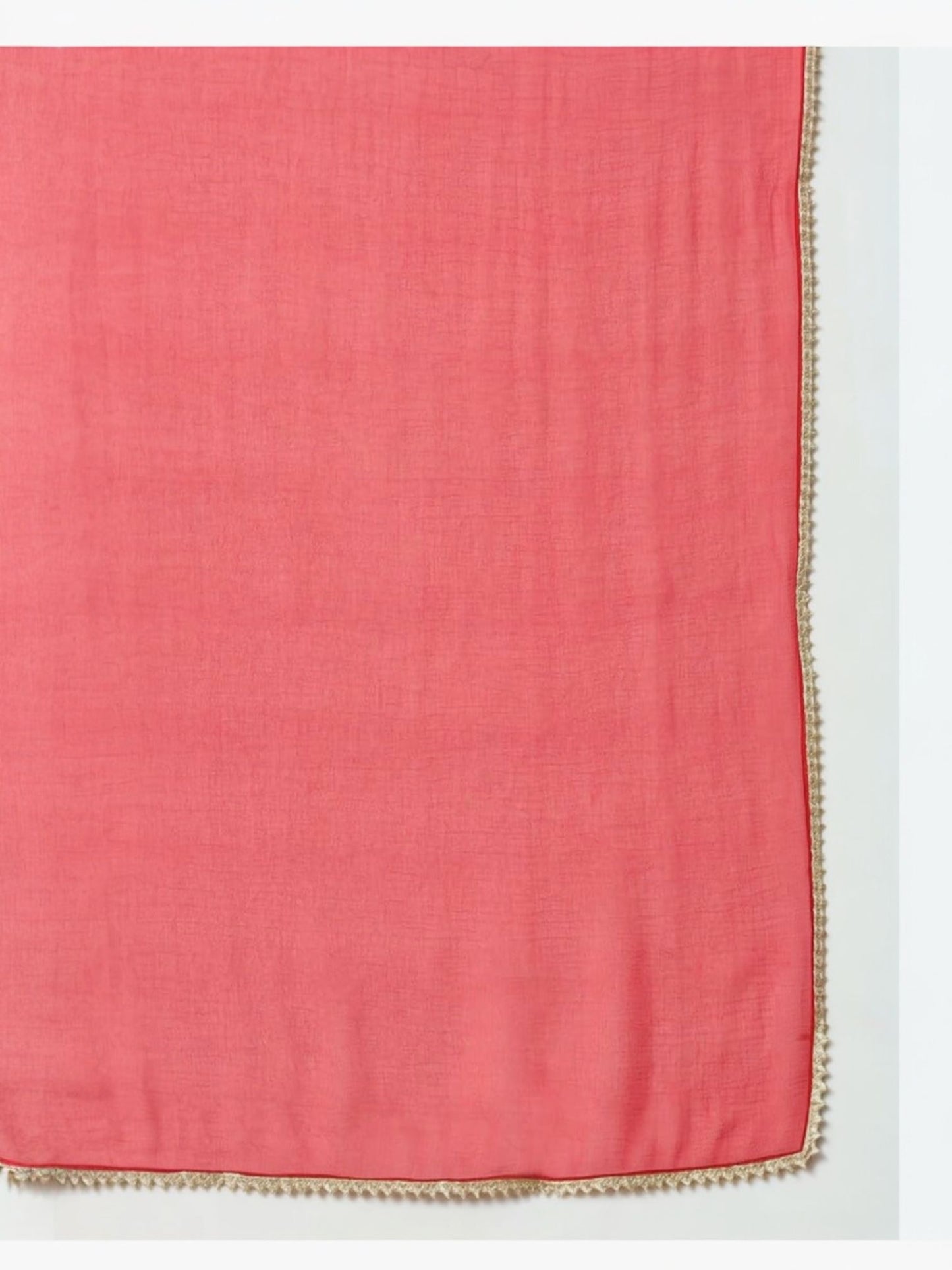 Women's Red Rayon Kurta and Palazzo Set with Matching Dupatta