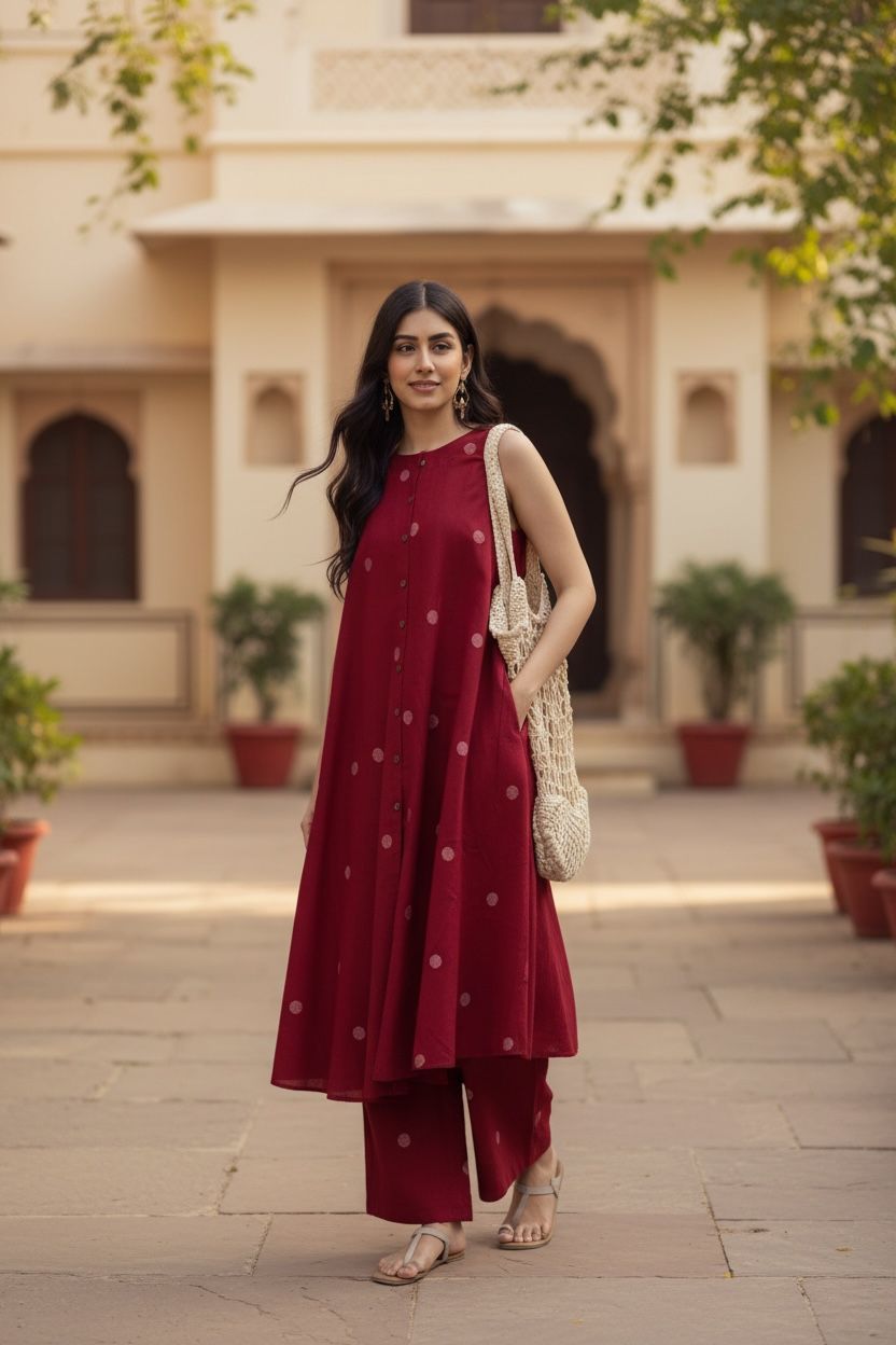 Elegant Rayon Blend Kurta Set
