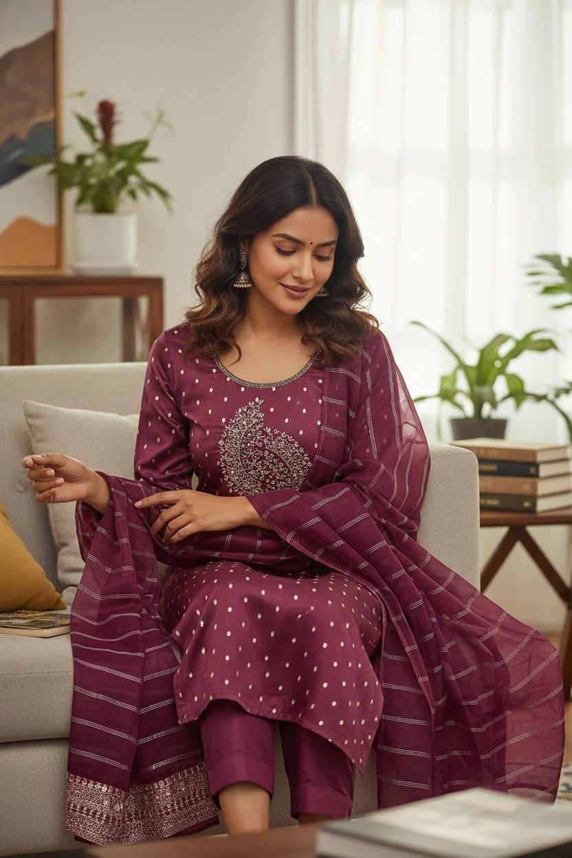 Banaras Kurti Set – Timeless Elegance, Modern Comfort