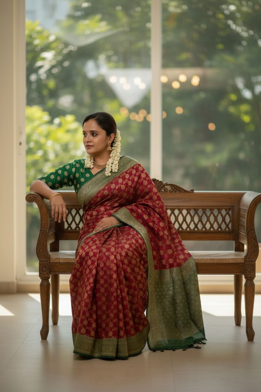 Ethnic Motifs Zari Art Silk Heavy Work Banarasi Saree