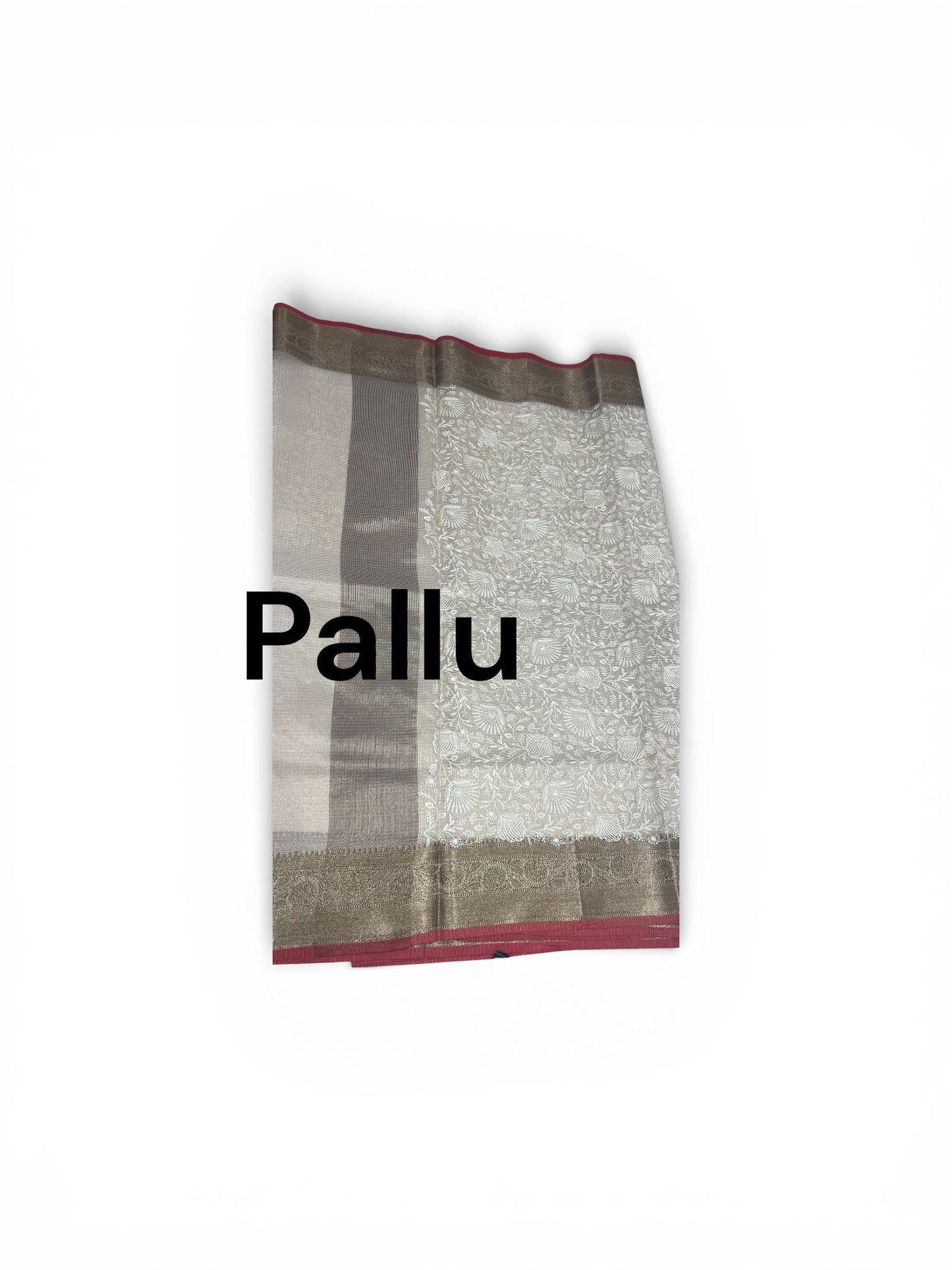 Kora Tissue natural beige Tussar saree with blouse piece