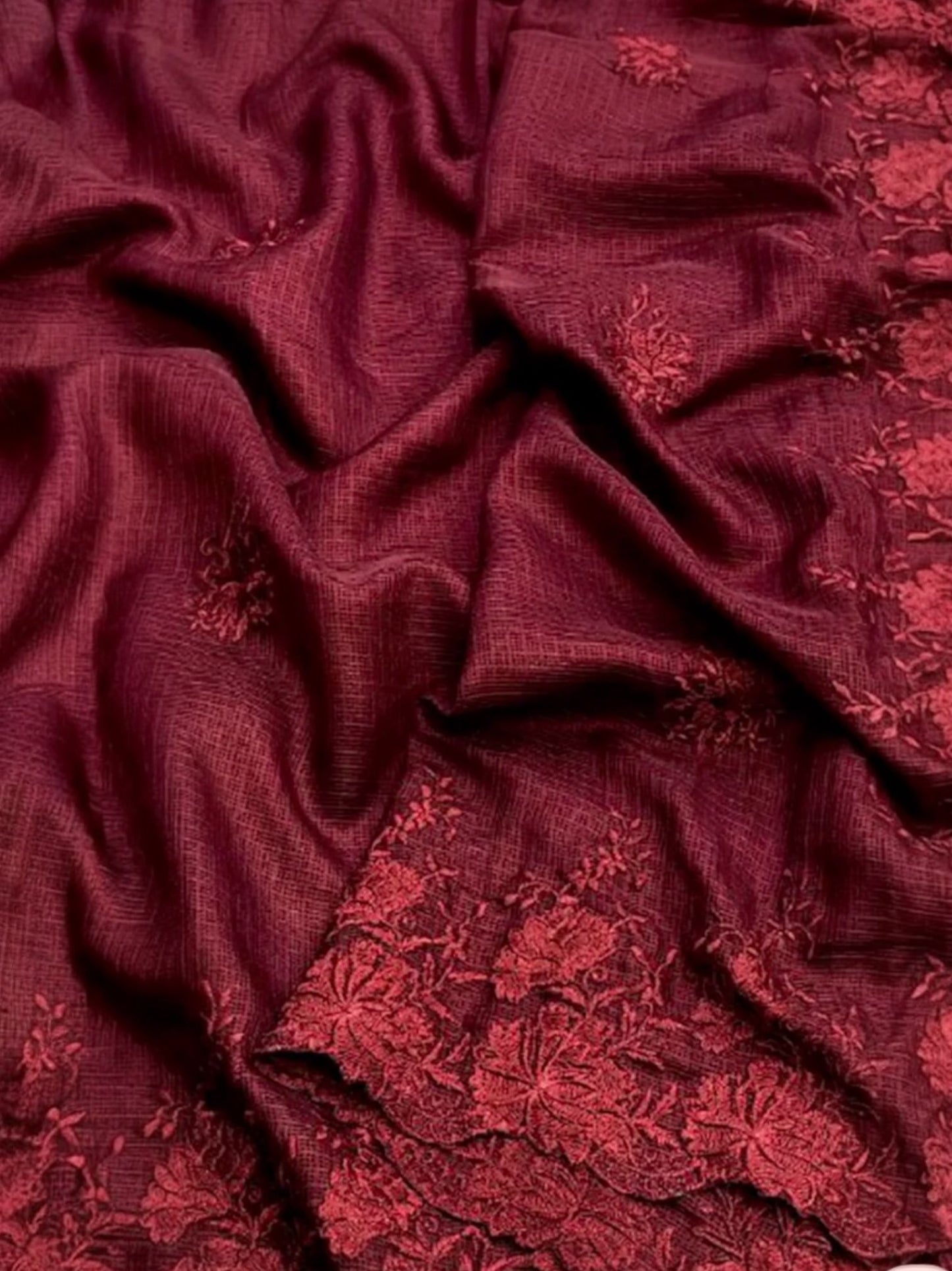 Lightweight Kota Doriya Saree with Tone-to-Tone Embroidery & Blouse piece