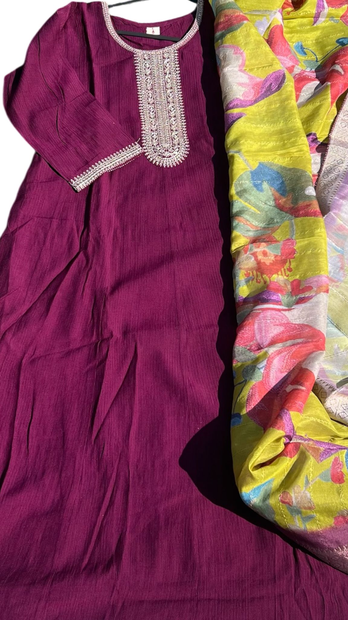 Rayon Slub Embroidered with Dupatta – Timeless Elegance in Every Detail