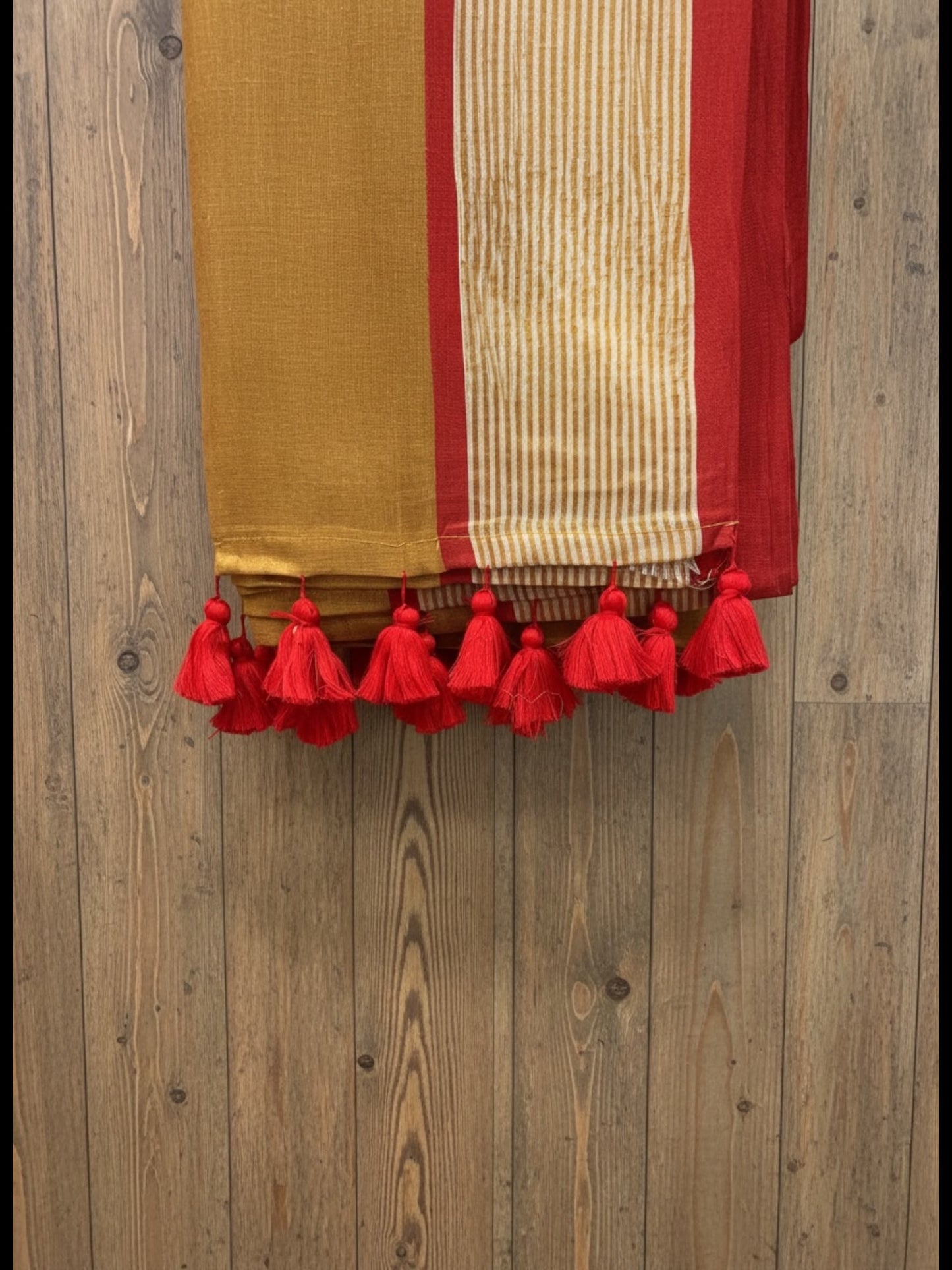 Golden Tissue Saree with Matching Designer Blouse