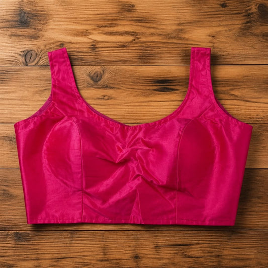 Zarovar Ready-to-Wear Silk Blouses – Back Open with Front Cups (Variety Coloures)