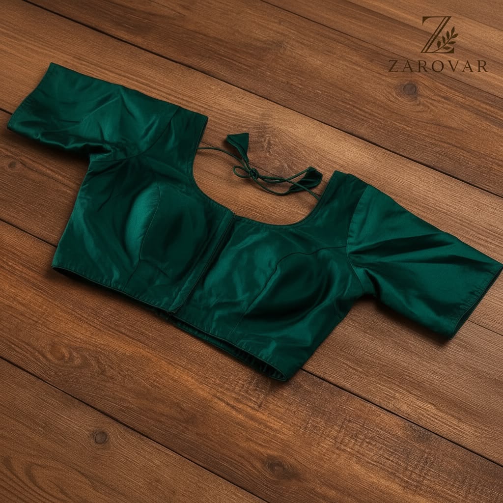 Dark Green Kanchipuram Silk Blouse