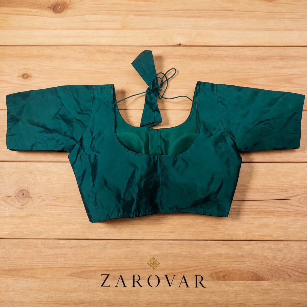 Dark Green Kanchipuram Silk Blouse