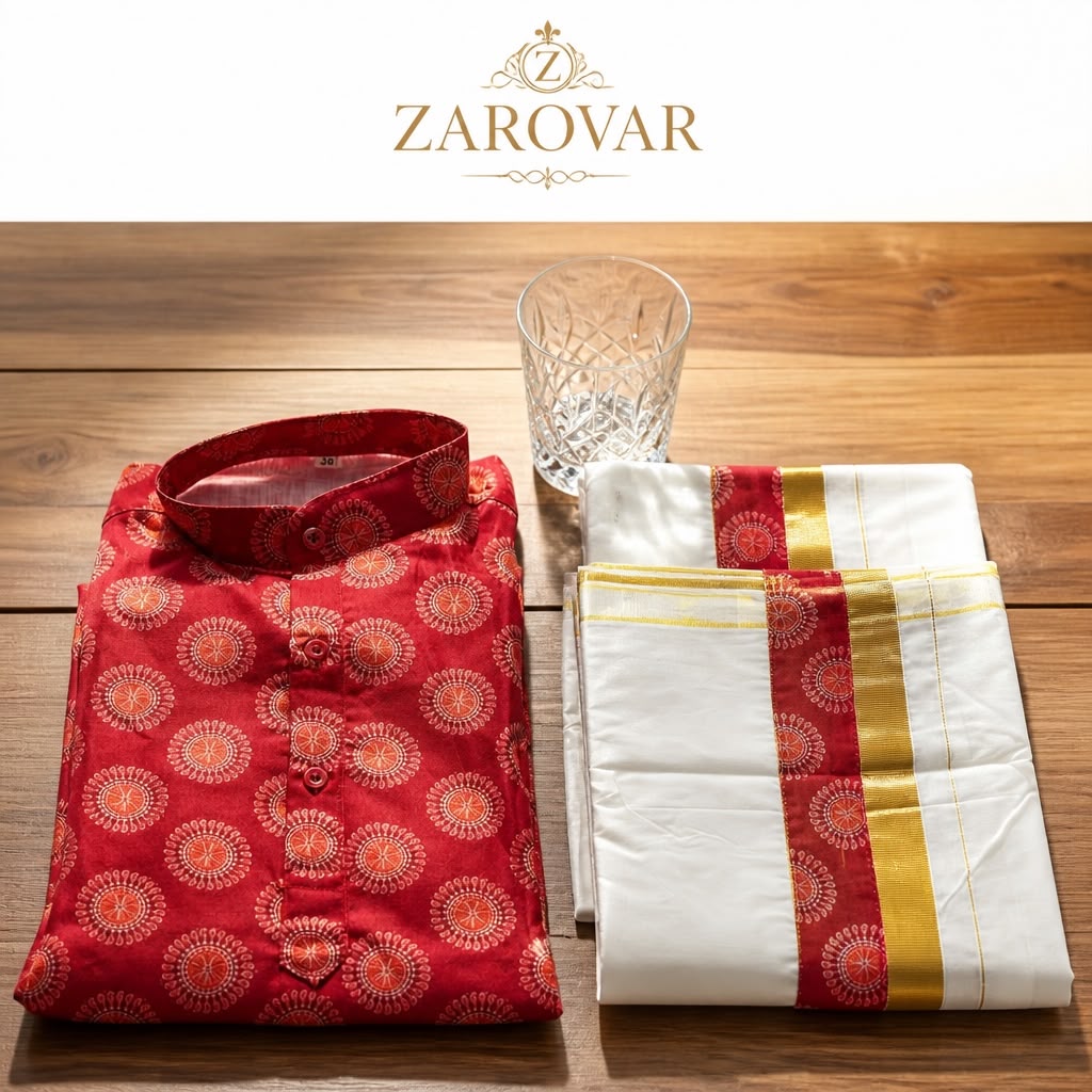 Premium Men's short Kurta & Mundu Set