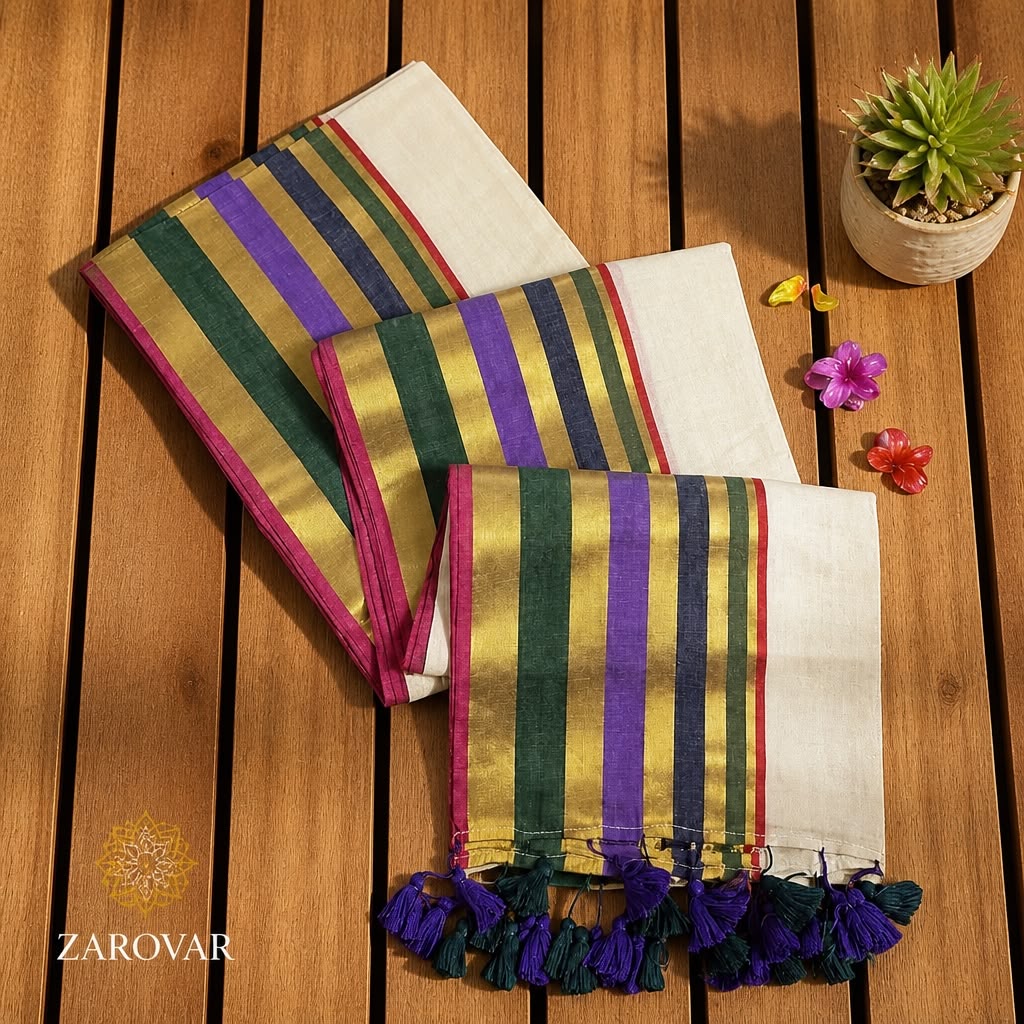 Premium 120 Count Mul Cotton Saree – Multicolour Border Collection