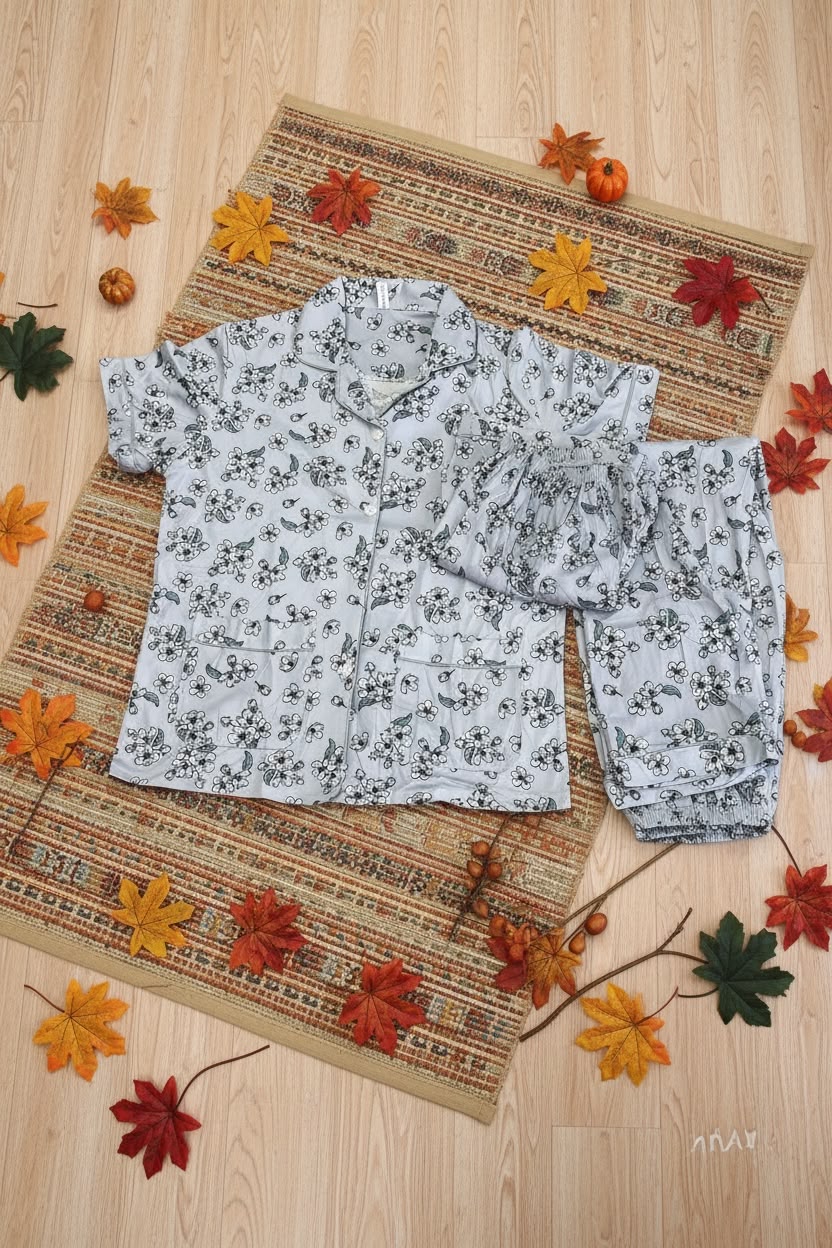 Pinterest-Style 3-Piece Floral Pyjama Set 🌸