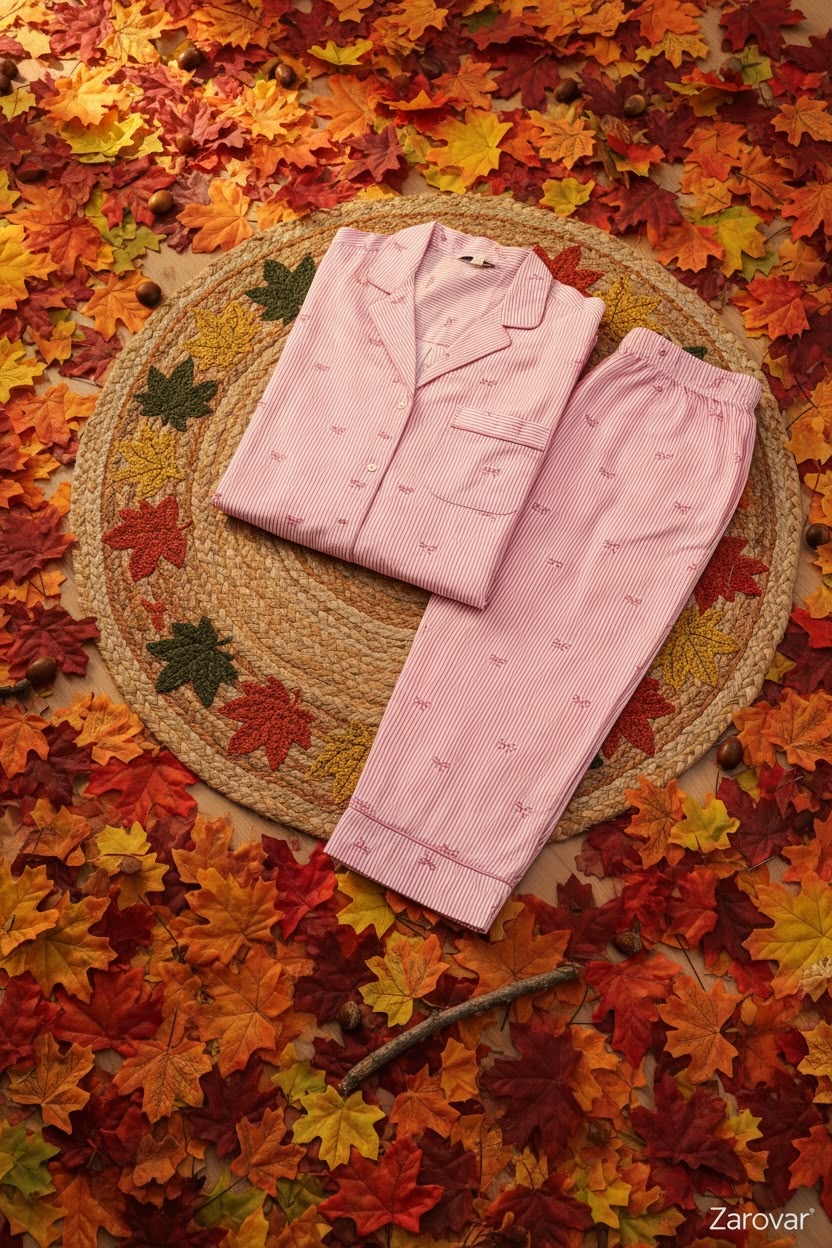 Pink Bow Stripe 2-Piece Pyjama Set 🎀