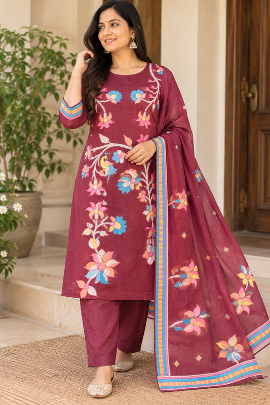 Rangoli Bloom Jamdani Salwar Set