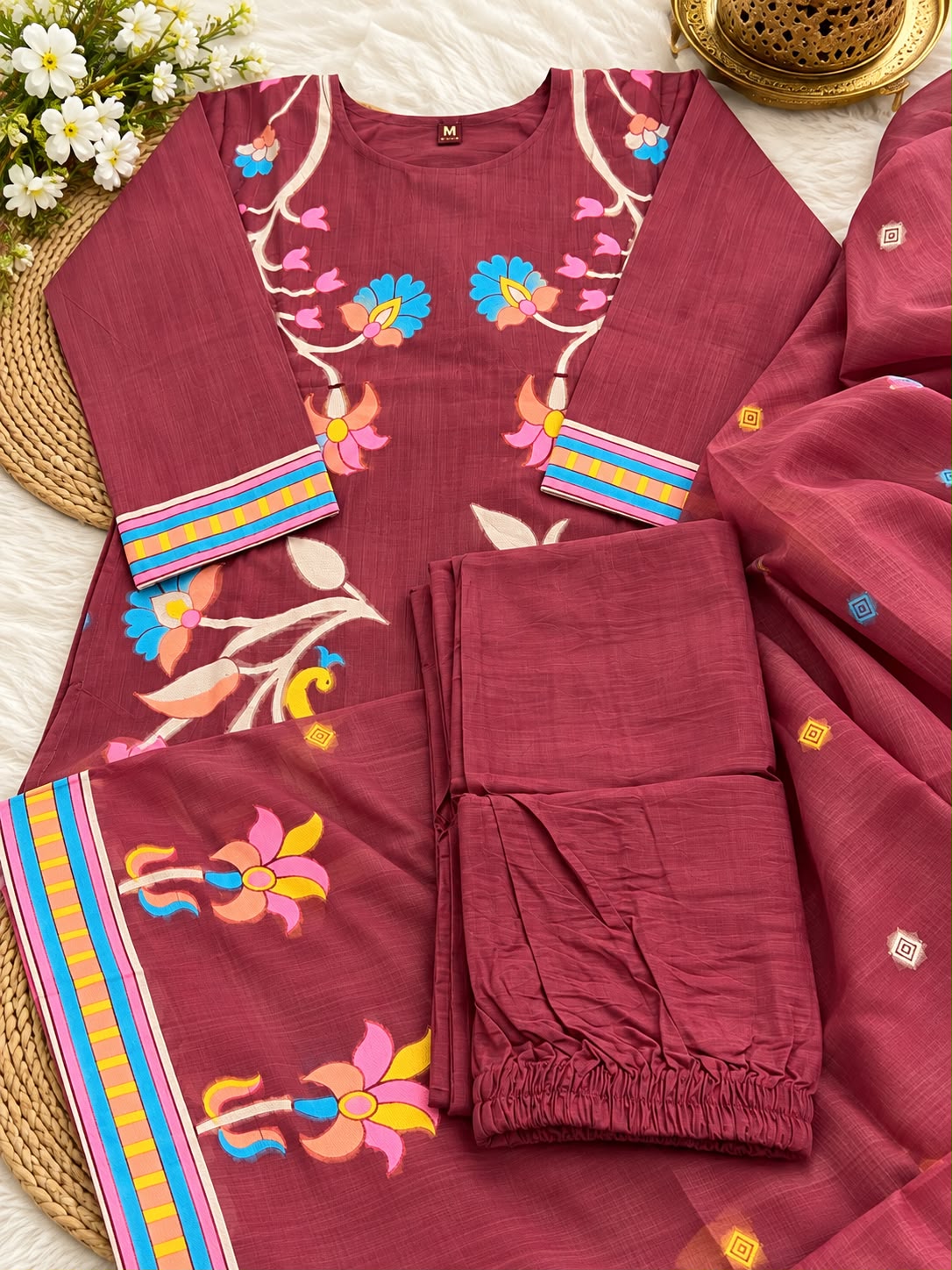 Rangoli Bloom Jamdani Salwar Set