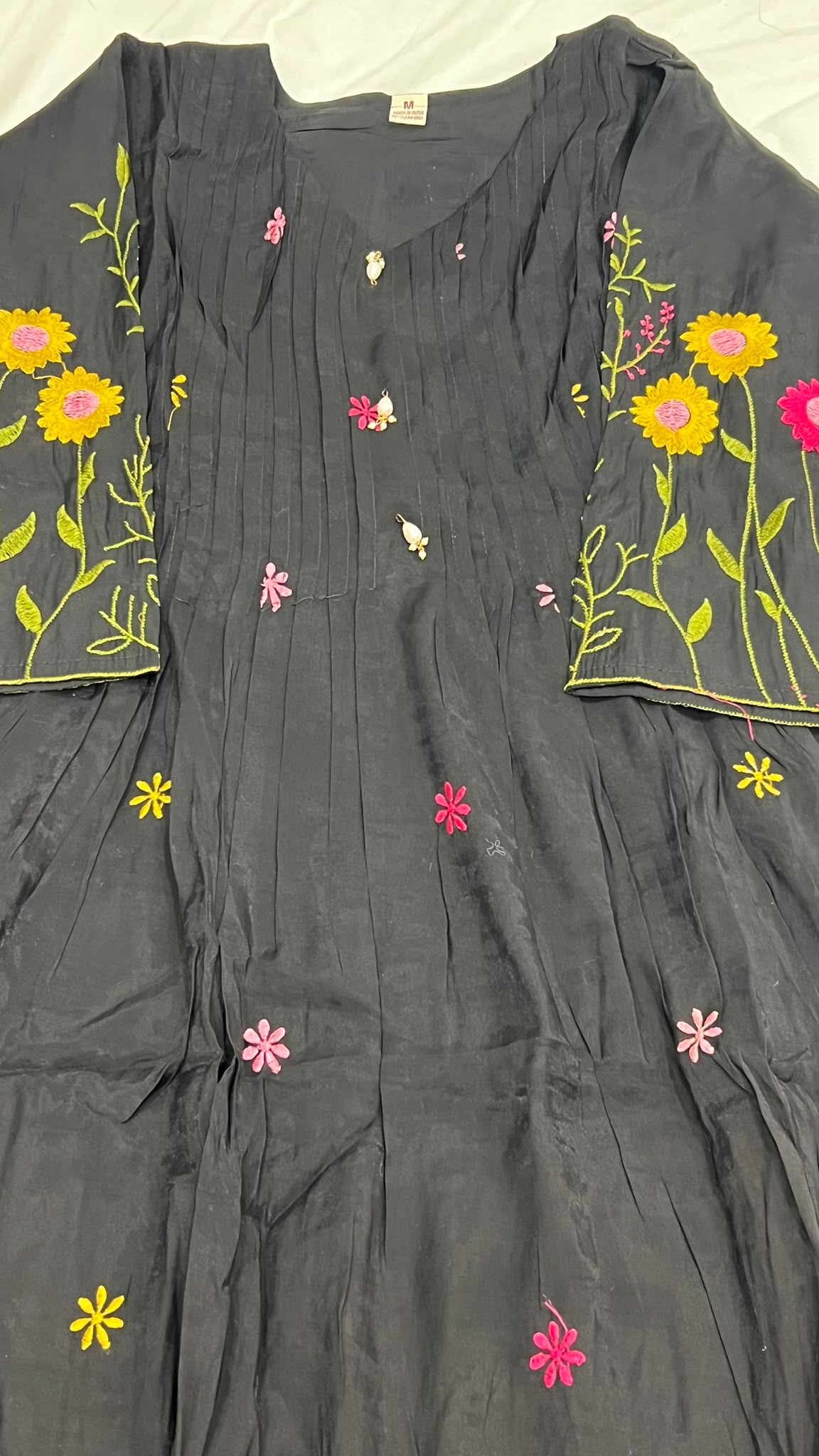 Midnight Garden Mul Chanderi A-Line Salwar Set 🖤✨