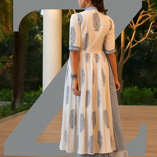 Women Floral Printed Regular Kurti with Trousers & Dupatta