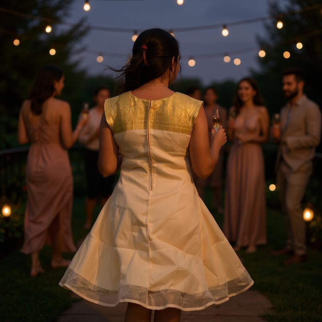 Golden Grace – Mother & Daughter Festive Twinning Set