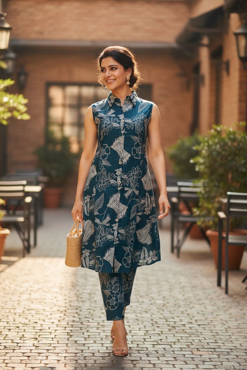 Printed A-line Co-ord Set