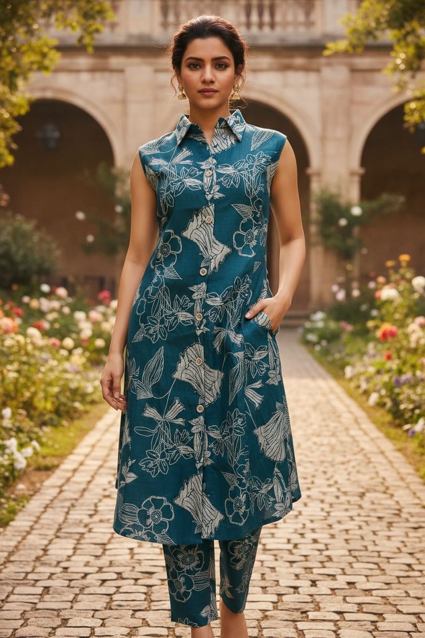 Printed A-line Co-ord Set