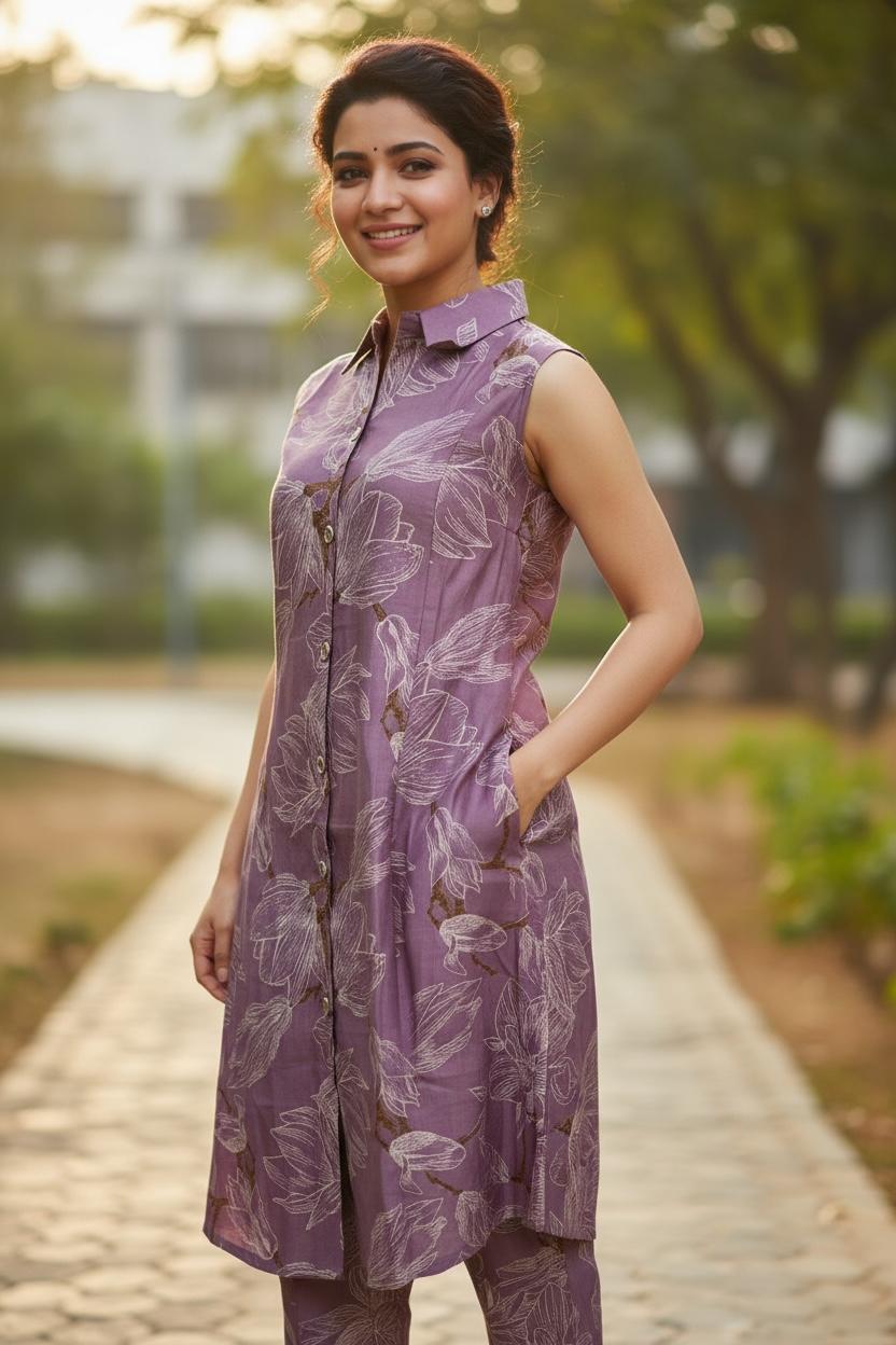 Printed A-line Co-ord Set