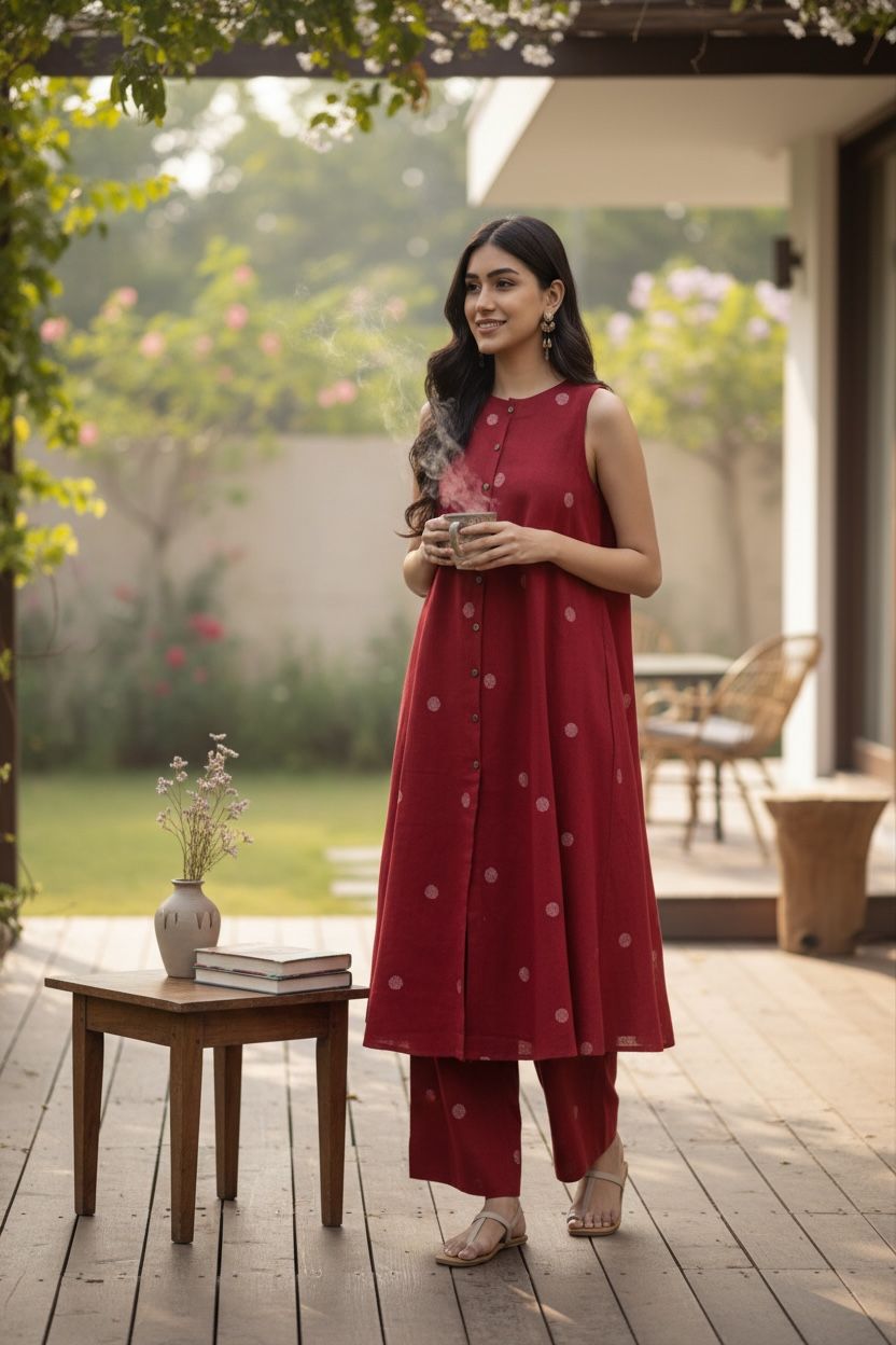 Elegant Rayon Blend Kurta Set