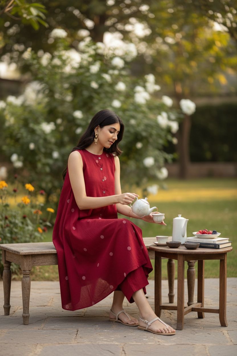 Elegant Rayon Blend Kurta Set