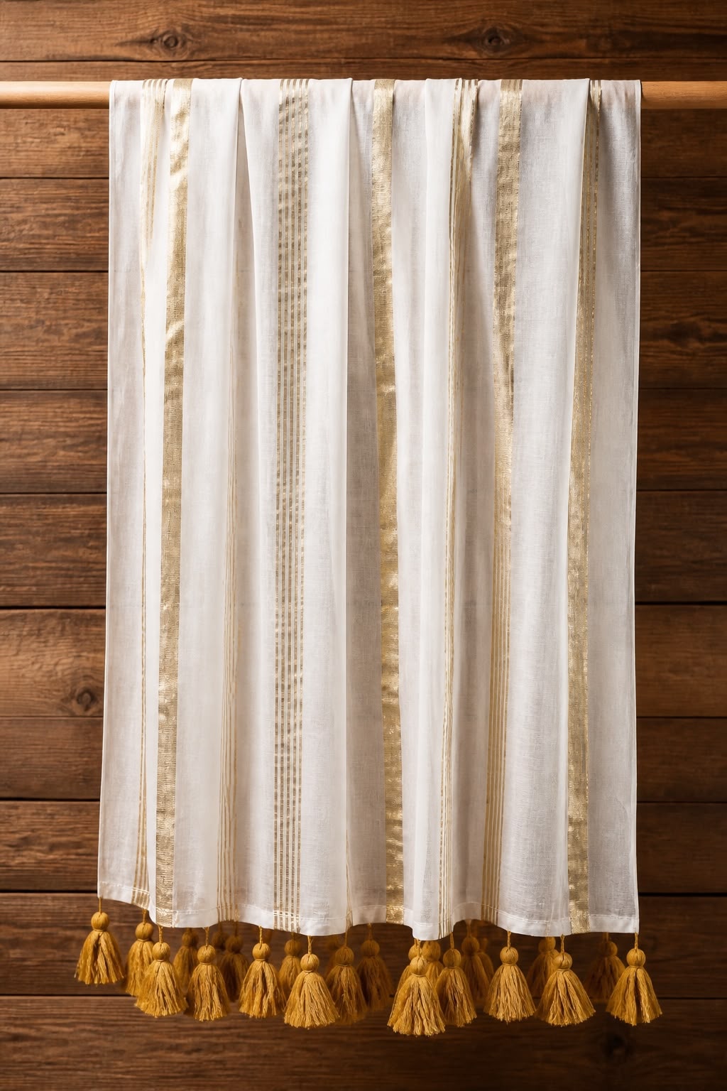 Zarovar Premium Mul Cotton Saree with Zari Stripes